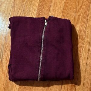 Burgundy Zip-Up Hoodie